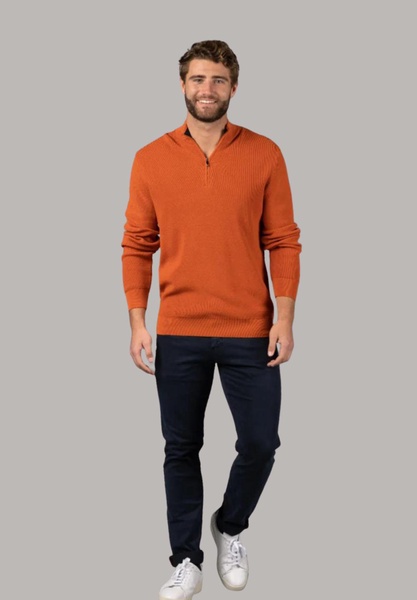 orange quarter zip