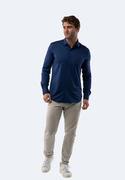 royal blue solid shirt