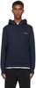 Navy Script Embroidery Hoodie