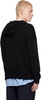Black Dishevelled Mending Hoodie