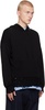 Black Dishevelled Mending Hoodie