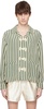 Green & Off-White Soda Stripe Trillium Shirt