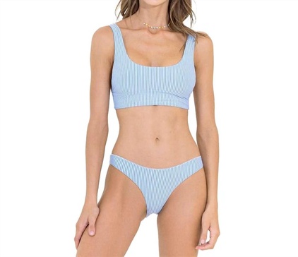 flirt thin-side bikini bottom in blue