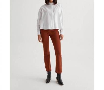 adriano goldschmied farrah boot crop jeans in spiced maple