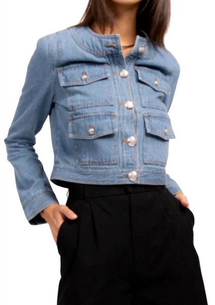 liam denim lady jacket in blue