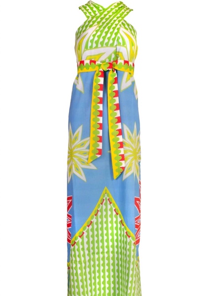 simone maxi dress in star print