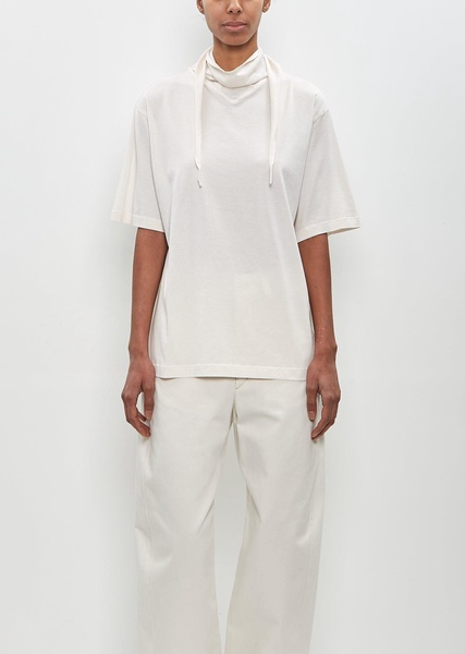 Cotton Foulard T-Shirt — Chalk
