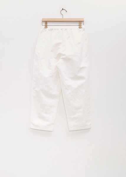 Cotton Linen Cropped Pleated Pant