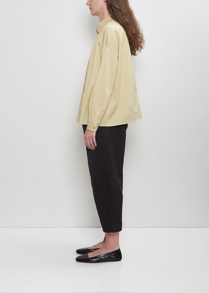 Cotton Silk Small Pocket Shirt — Lemon