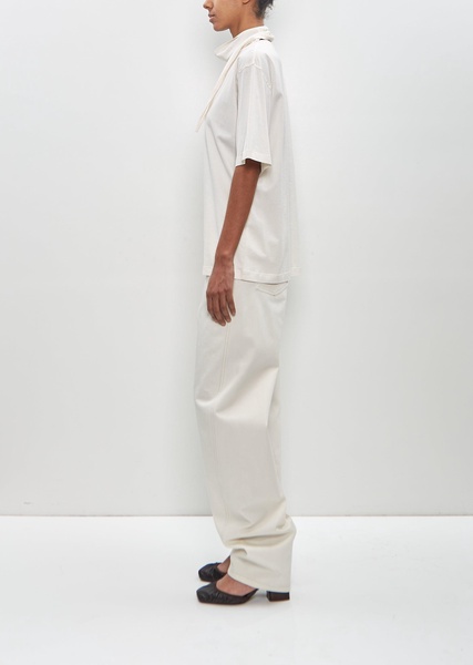 Cotton Foulard T-Shirt — Chalk