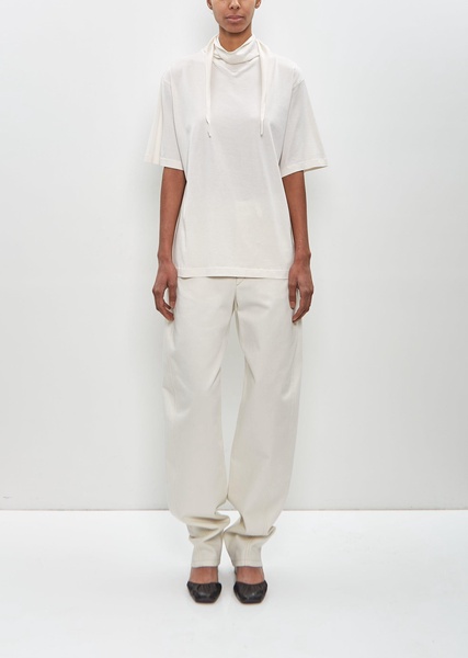 Cotton Foulard T-Shirt — Chalk