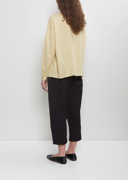 Cotton Silk Small Pocket Shirt — Lemon
