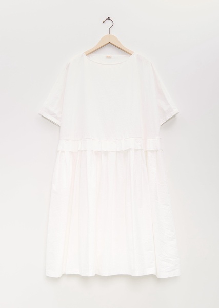 Cotton Pleated Trim Dress