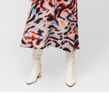 watercolor skirt in multi