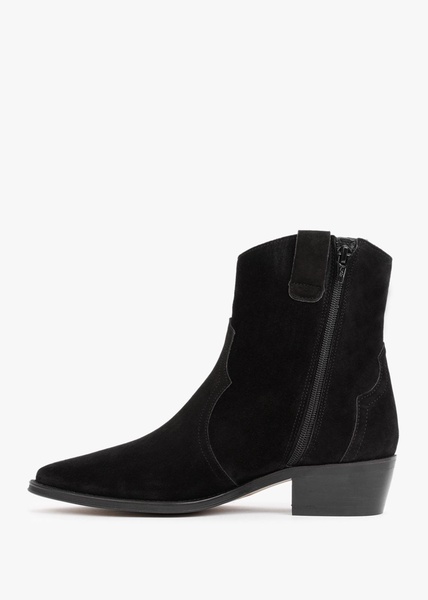Lunette Black Suede Cowboy Boots