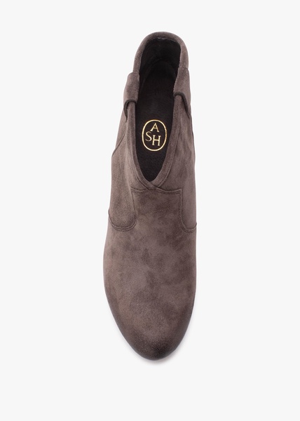 Jalouse Brown Suede Western Ankle Boots