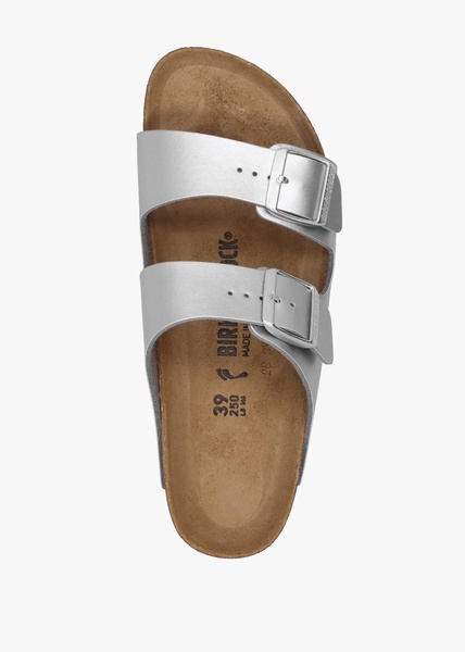 Arizona Birko-Flor Silver Two Bar Mules