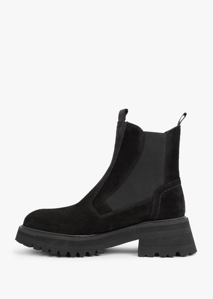 Taro Black Suede Combat Boots