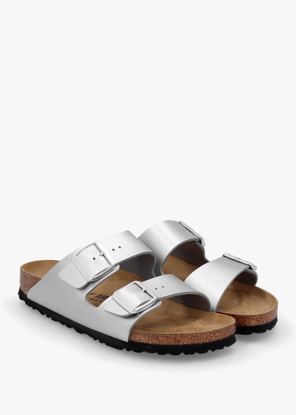 Arizona Birko-Flor Silver Two Bar Mules