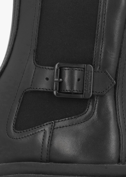 Milla Black Leather Chunky Chelsea Boots