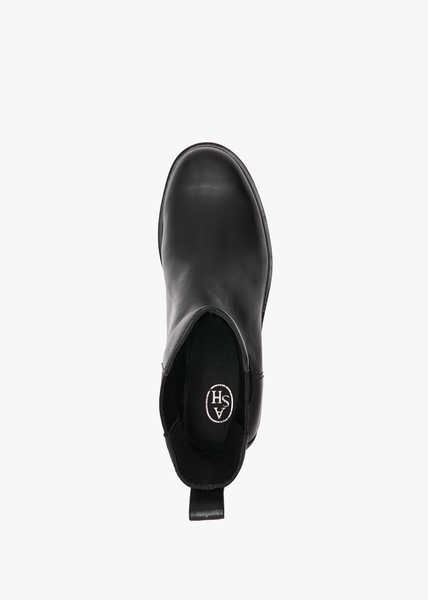 Fancy Black Leather Chelsea Boots