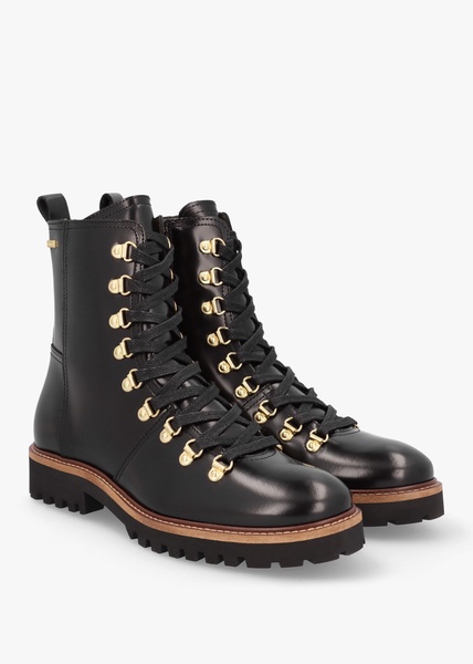 Blake Black Leather Hiker Boots