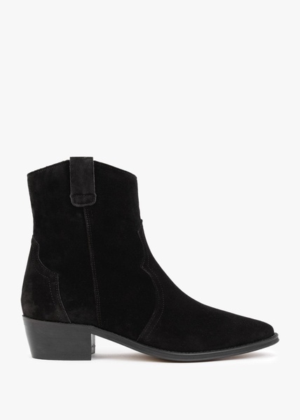Lunette Black Suede Cowboy Boots