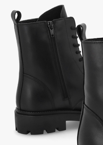 Abode Black Leather Embellished Ankle Boots