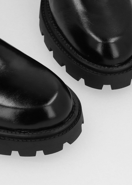Acorn Black Patent Leather Lace Up Ankle Boots