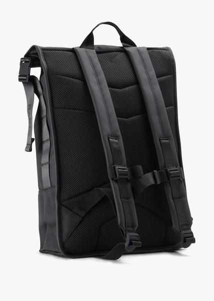 Trail Rolltop Black Backpack