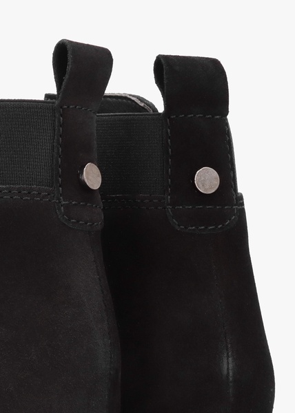 Azure Black Suede Wedge Chelsea Boots