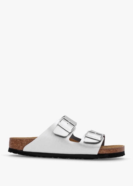 Arizona Birko-Flor Silver Two Bar Mules