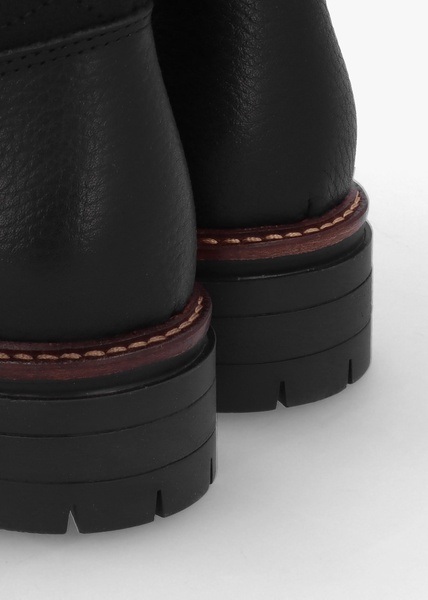Ingrid Black Leather Knee High Boots