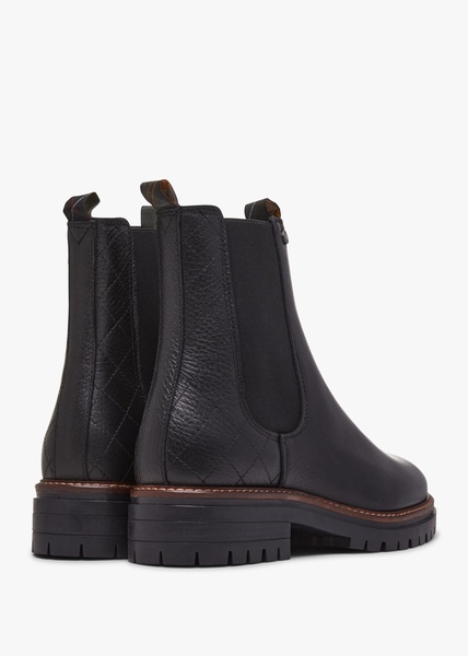 Evie Black Leather Chelsea Boots