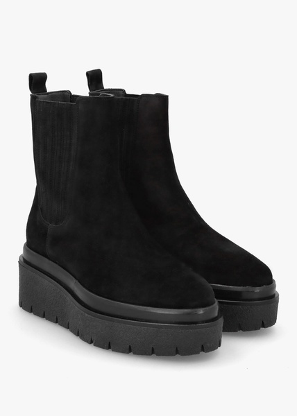 Alpie Black Suede Crepe Sole Chelsea Boots