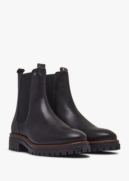 Evie Black Leather Chelsea Boots