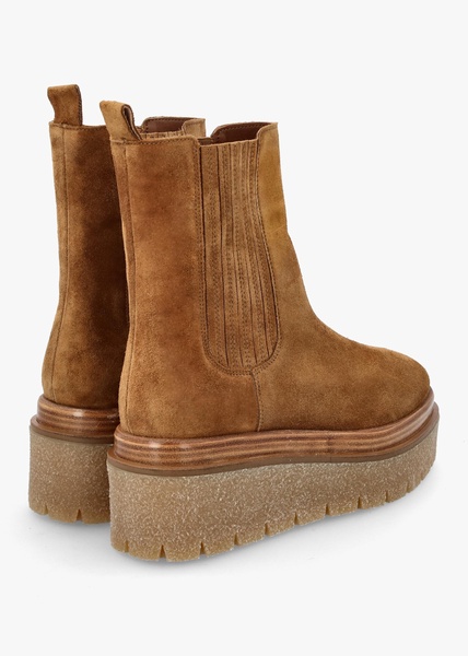 Alpie Tan Suede Crepe Sole Chelsea Boots
