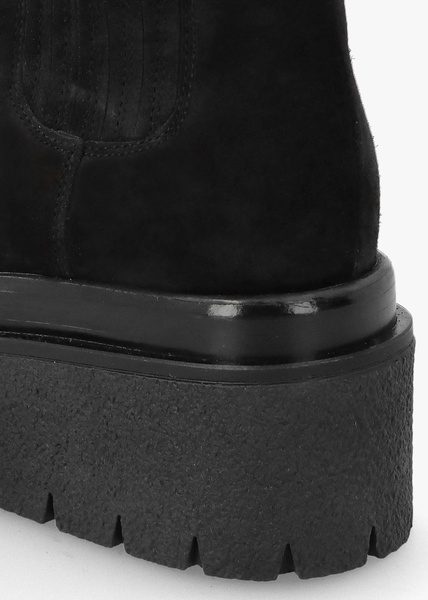 Alpie Black Suede Crepe Sole Chelsea Boots