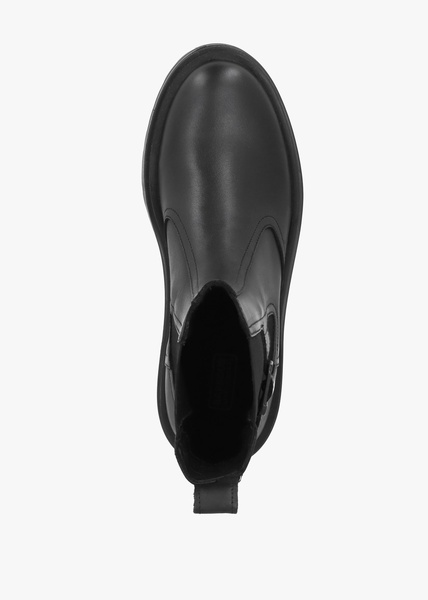 Milla Black Leather Chunky Chelsea Boots