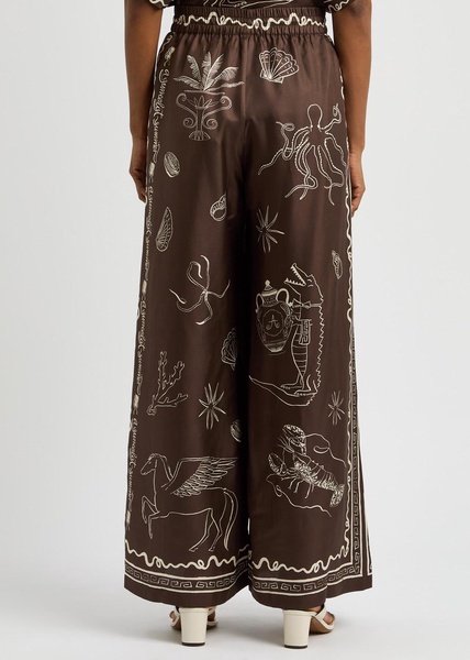 Sammy wide-leg silk trousers