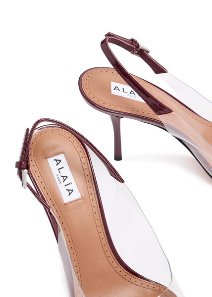 Coeur 100 patent leather slingback pumps