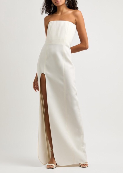 Strapless wool maxi dress