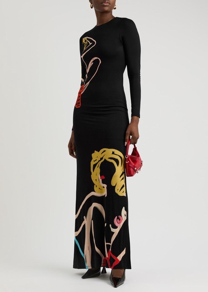 X Tom Wesselmann Delora printed jersey maxi dress