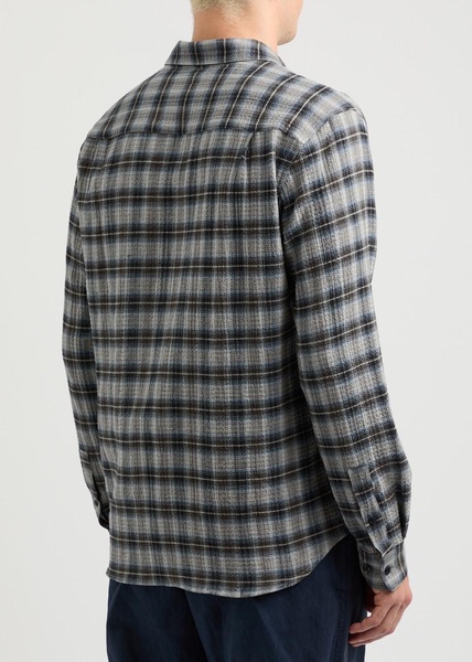 Curtis checked seersucker shirt