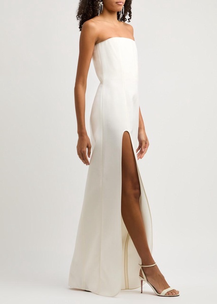 Strapless wool maxi dress