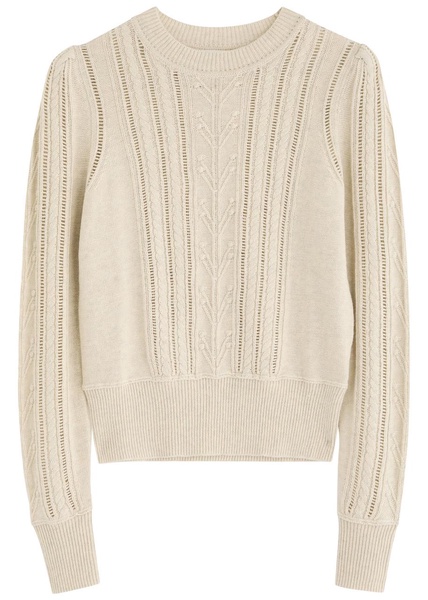 Kalyn cable-knit cotton-blend jumper 