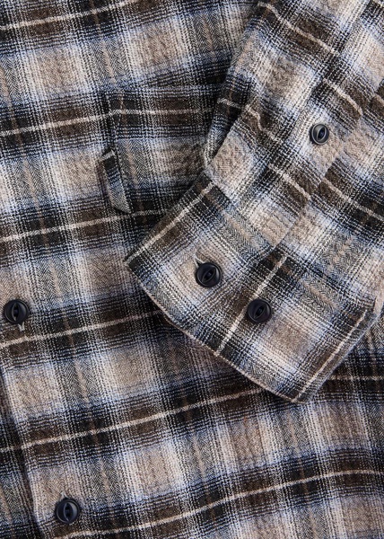 Curtis checked seersucker shirt