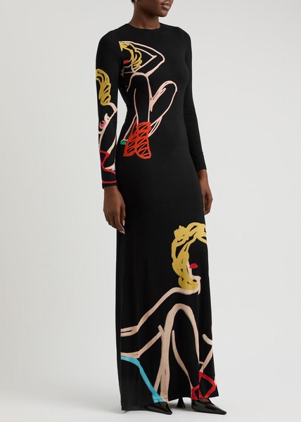X Tom Wesselmann Delora printed jersey maxi dress