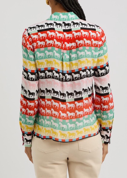 Willa horse-print silk shirt