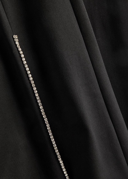 Embellished split-hem trousers